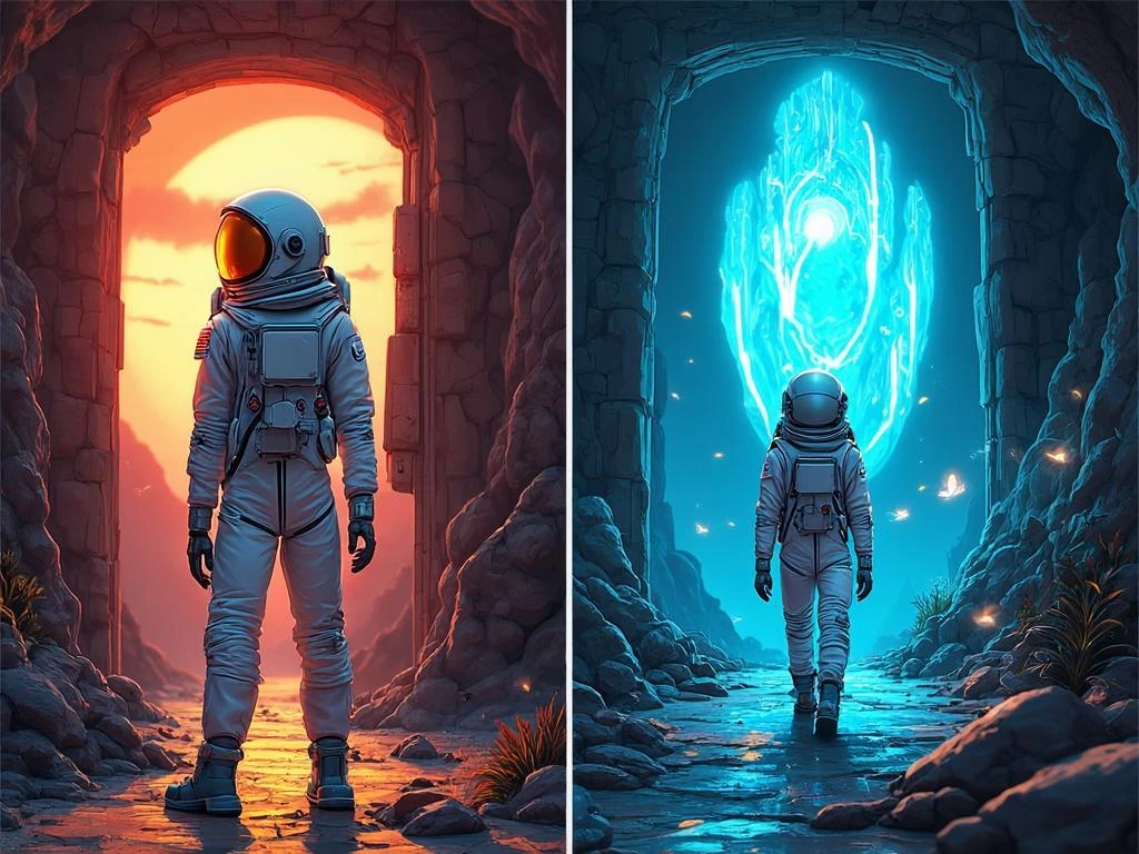 CogView-4 — Astronauta — 3 paneles